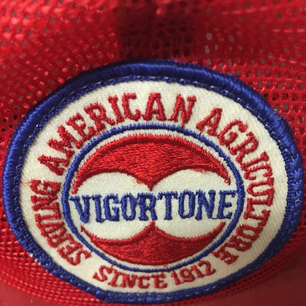 Vintage Vigortone Red Trucker Adjustable Hat - Picture 2 of 4